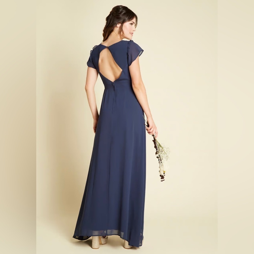 ModCloth You're Flowing Places Navy Blue Cut Out Maxi Dress Size 8 NWT